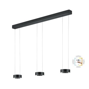 LED-Pendelleuchte ZERA-3, Acrylabdeckung, schwarz