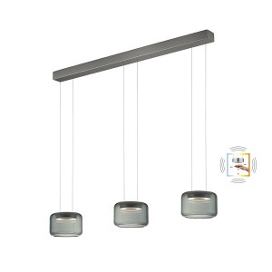 LED-Pendelleuchte SIDRA-3, graphit anthrazit