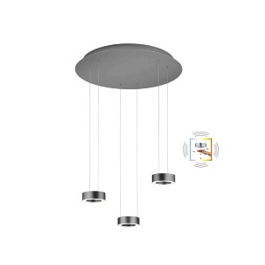 LED-Pendelleuchte ZERA-Rondo, graphit anthrazit