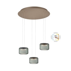 LED-Pendelleuchte SIDRA-Rondo, effekt bronze