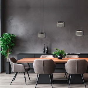 LED-Pendelleuchte SIDRA-Rondo, graphit anthrazit