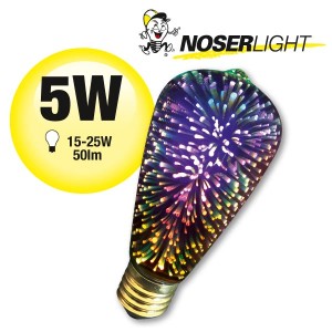 NOSER Filament LED ST64, regenbogenfarbig, E27, 5W, ~50lm