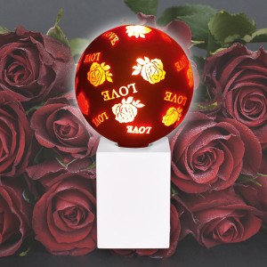 NOSER Filament Deko LED G125, Romantik (Rose & Love)