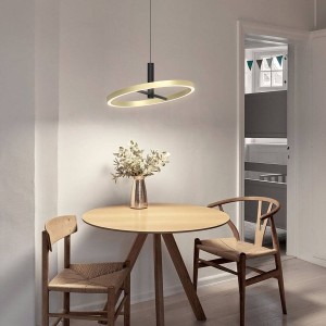 LED Pendant Light BREST, black - gold