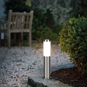 Outdoor Luminaire HELSINKI, 450mm, stainless steel / white plastic