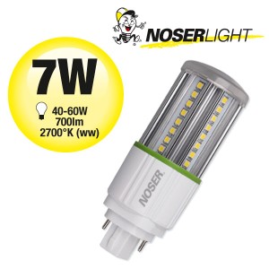 NOSEC-D/LED, G24d, 7W, 2700?K, AC85-285V, No. art.: 881.07WW