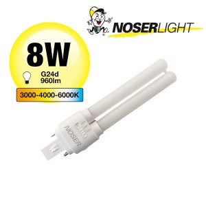 NOSEC-D/LED, 8W, G24d, 960lm, 3000/4000/6000K