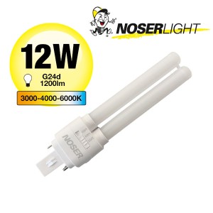 NOSEC-D LED, 12W, G24d, 1200lm, CCT 3000/4000/6000K