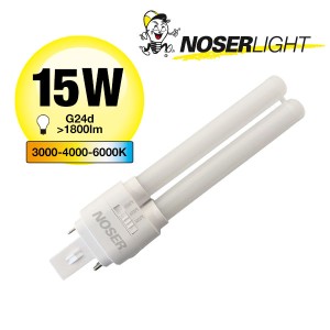 NOSEC-D LED, 15W, G24d, >1800lm, 3000/4000/6000K