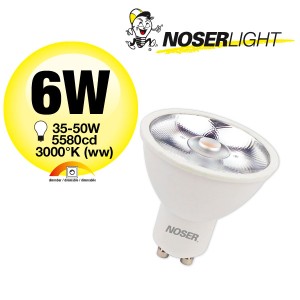 NOSER LED, GU10, 6W, 5580cd, 3000?K, dimmable