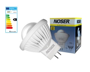 NOSER-LED MR11, 4W, 12VDC, Gu4, 30degres, blanc chaud (ww)