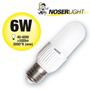 LED NOSEC-E E27, 6W, >500lm, 830/3000?K