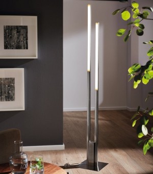 LED Lampadaire FRAIOLI-Z, nickel mat