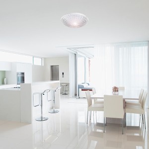 LED ceiling light XENIA, crystal effect / transparent