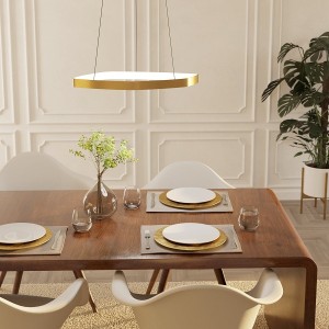 LED Pendant Light VALLEROSA, 1-flame, brass brushed