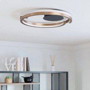 LED Deckenleuchte MEZZOMONTE, bronze, schwarz