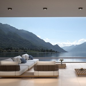 LED Wand-/Deckenleuchte CMD 9038, anthrazit