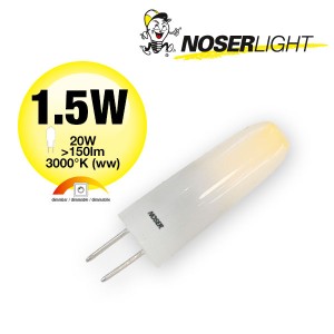 NOSER LED Stiftsockel G4, 1.5W,  150lm, 12V, 3000K - warmweiss, dimmbar