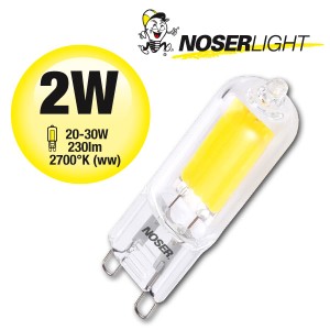 LED G9, 2W, 220-240V, CRI>80, blanc chaud - 2700?K