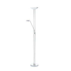 LED Floor Light with reading arm BAYA, 3-flames, chrome