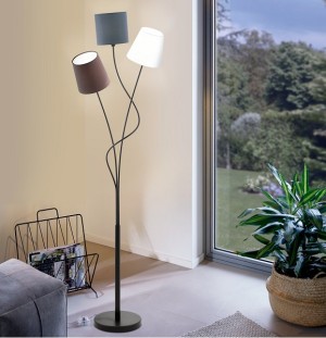 Floor lamp MARONDA, black