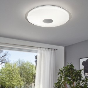 LED Deckenleuchte LANCIANO, 1-flg., 660mm, weiss / silber