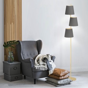 Floor lamp ALMEIDA 2, brushed brass