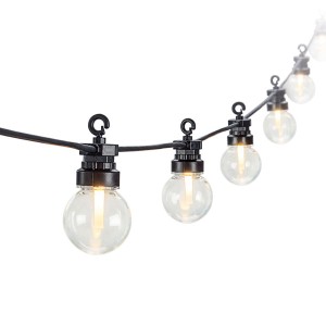 Nostalgic 10, klar , 10LED, 3m, cable schwarz
