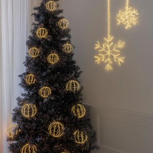 Royal Ball Set 5pcs, 750LED ww, D16cm, 12V/15W - 5m lead wire, indoor&outdoor, silver, warm-white