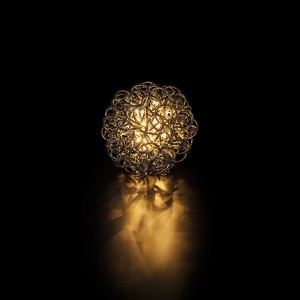 Leonis Metal Ball 25, 60LED ww, D25cm, black, 31V/6W - 5m lead wire, indoor&outdoor, black, warm-white