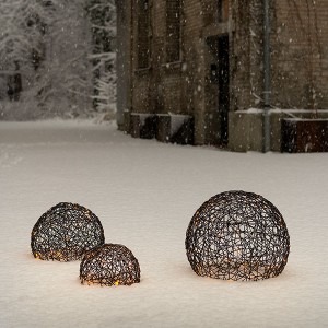 Rattan Ball , 80LED ww, D35cm, 4.5V/1.35W - 5m lead wire, indoor&outdoor, brown, warm-white