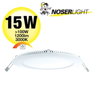 NOSER LED Downlight "SLIM", 15W, 3000K