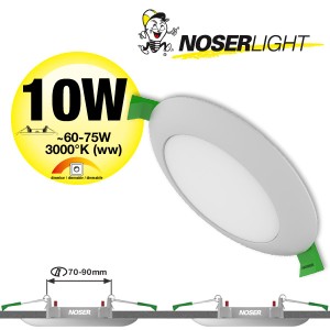 NOSER LED  Einbauleuchte/ LED Downlight 10W, weiss, verstellbares Bohrloch