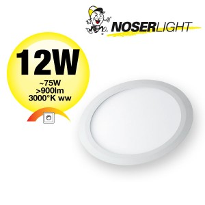 LED Einbauleuchte / LED Downlight "Slim", Farbe weiss, 12W, 900lm, 3000K, Art. Nr. DLB12W-WW
