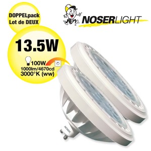 DOPPELPACK! LED AR111 Reflektor, GU10, 13.5W, 240V, 30°, dimmbar, Art.-Nr.: DP836.14