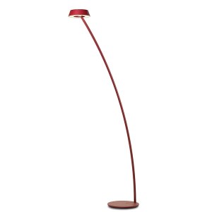 OLIGO Floor Luminaire GLANCE, curved, red matt