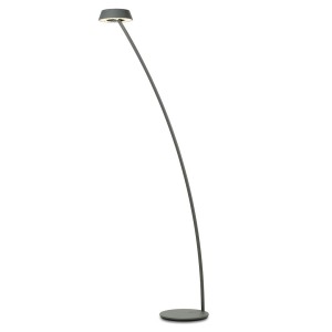 OLIGO Floor Luminaire GLANCE, curved, grey matt