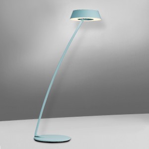 OLIGO Table Luminaire GLANCE, curved, aquamarin