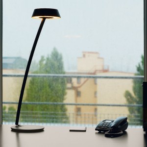 OLIGO Table Luminaire GLANCE, curved, matt black