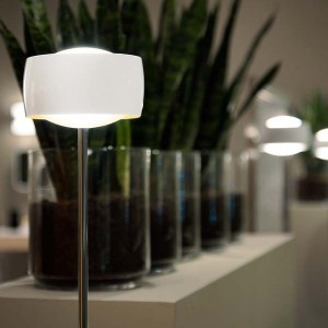 OLIGO Lampadaire GRACE, weiss brillant