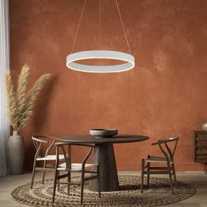 Modern Pendant "Ring One" white