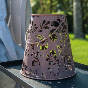 Solar Antic Lantern Romantic, 1LED warmweiss, 15x16cm, violet