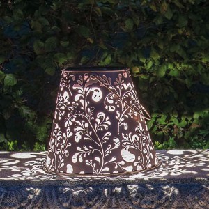 Solar Antic Lantern Romantic, 1LED warmweiss, 26x21cm, violet