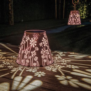 Solar Antic Lantern Daisy, 1LED ww, 26x21cm, old rose