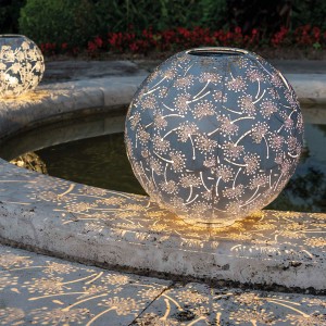 Solar Antic Ball Dandelion40, 1LED blanc chaud, D40cm, blue