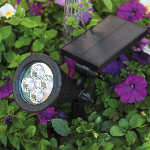 Solar Motion Spot, 4LED blanc chaud, 25x9.4x35cm