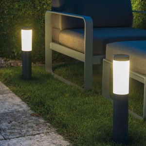 Solar Motion Pillar 2pcs, 2LED ww, D7.5 x 50cm