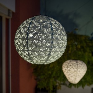 Solar Lantern round lightblue