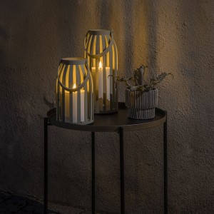 Solar Candle Lantern Set, green