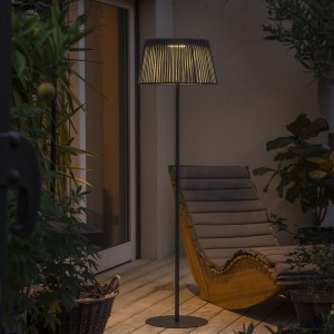 Solar Floor Lamp Lino, black